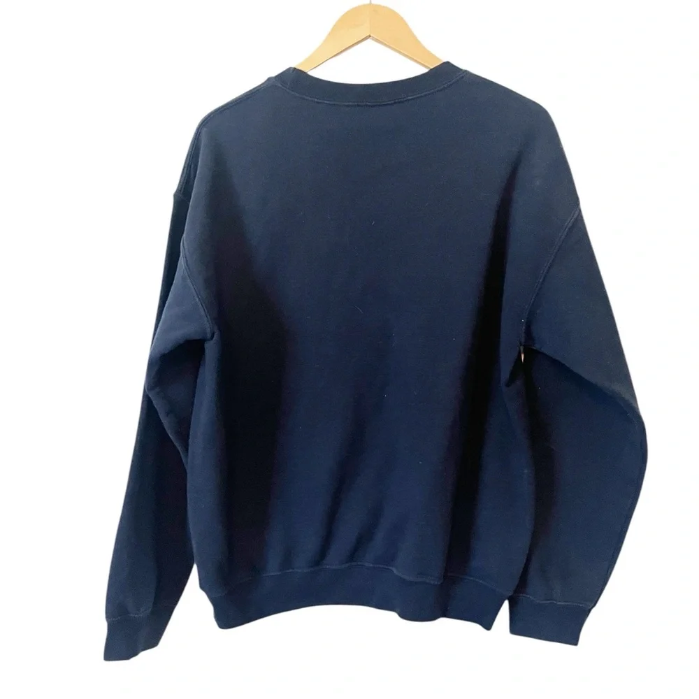 Gildan Navy‎ Blue Ugly Christmas Epstein Funny Crewneck Sweatshirt Size Medium